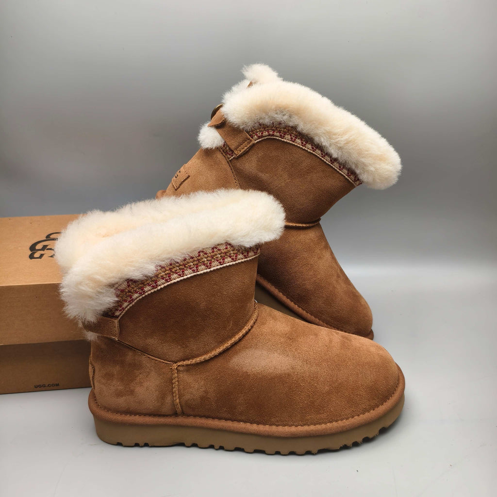 Chestnut Folk-Inspired Shoes | Back Buckle Strap – In Stock