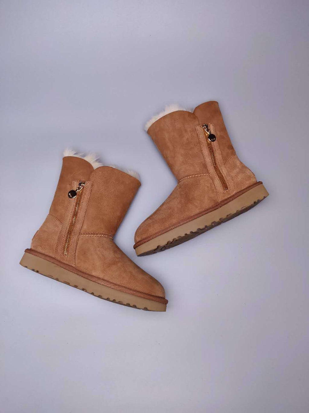 Chestnut Side Zip Mid-Calf Boots | In Stock