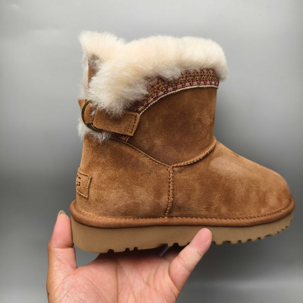Chestnut Folk-Inspired Shoes | Back Buckle Strap – In Stock