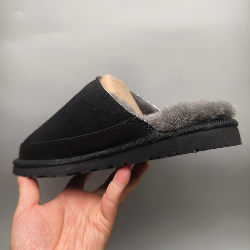 Black Men's Plush Slippers | Ultra-Light Casual Style – In Stock