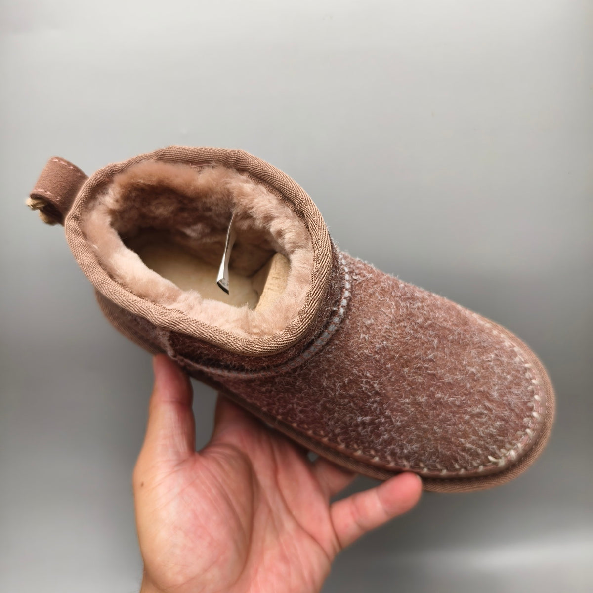 Brown Suede Back Strap Shoes | Textured Style – In Stock