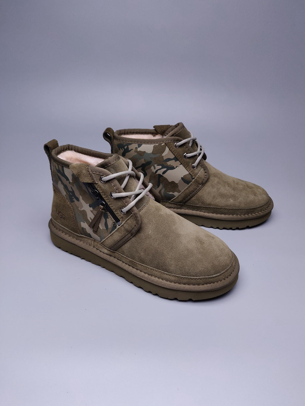Army Green Men's Shoes | Colorblock Camo Style – In Stock