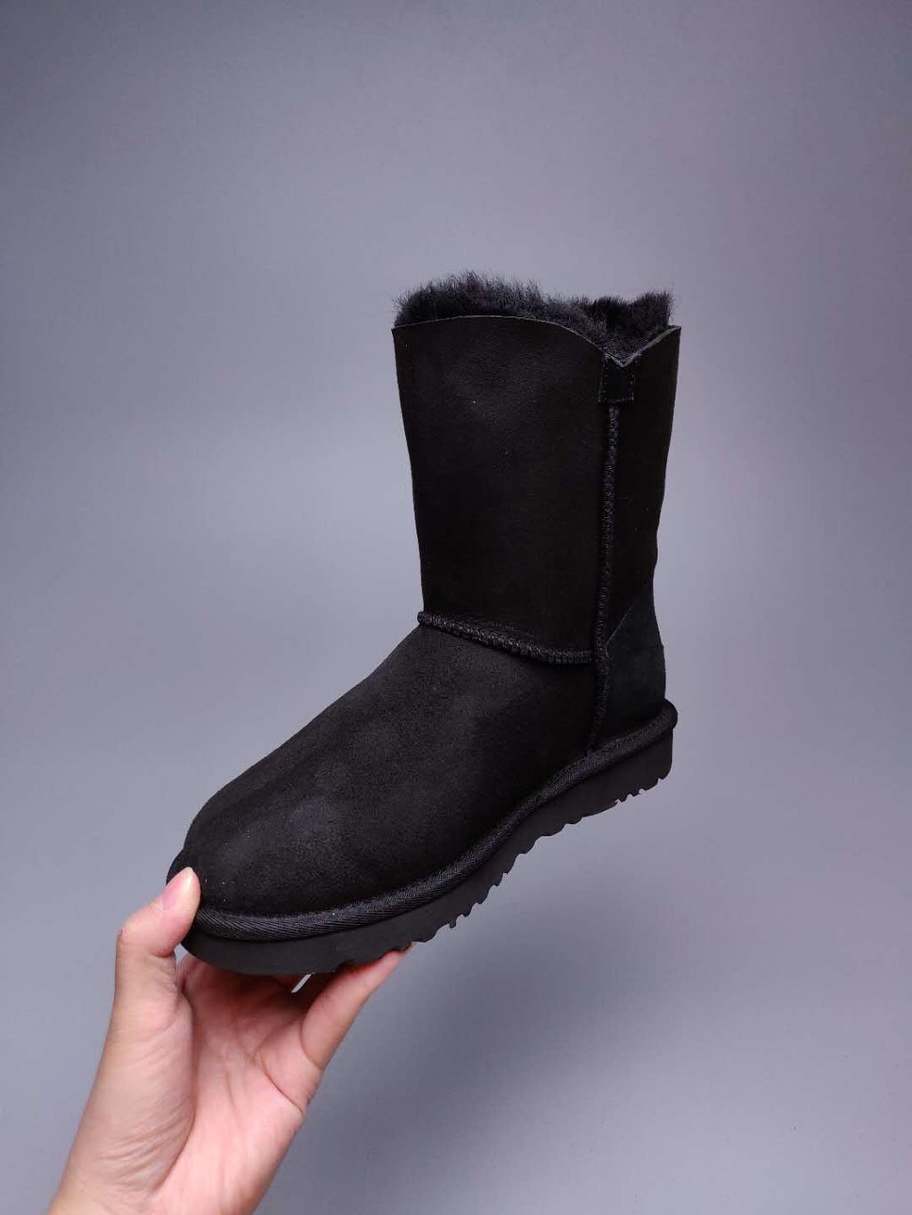Black Side Zip Mid-Calf Boots | In Stock