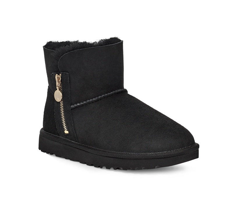 Black Side Zip Ankle Boots | In Stock