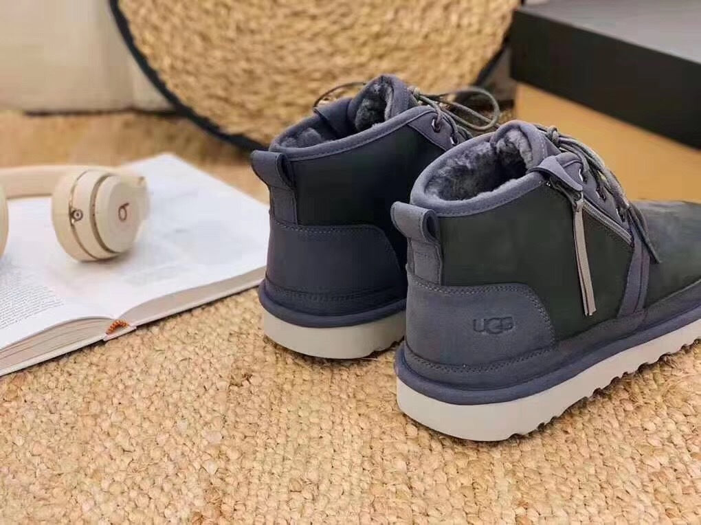 Dark Grey Neum Zip-Up Shoes | Upgraded Edition