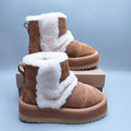 Chestnut Caterpillar Chunky Mid-Top Casual Sneakers | In Stock