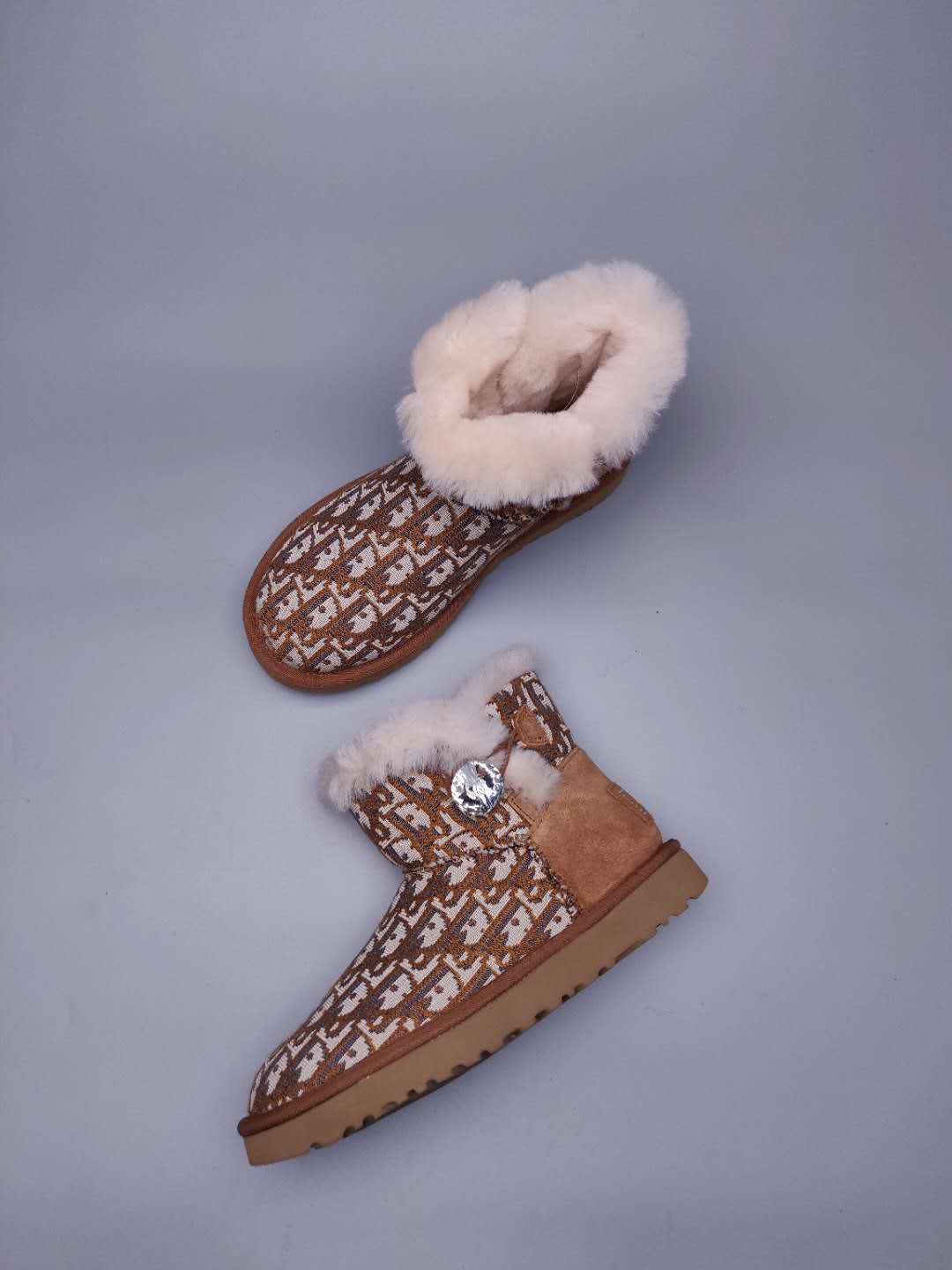 Chestnut Fabric-Textured Shoes | Statement Style – In Stock