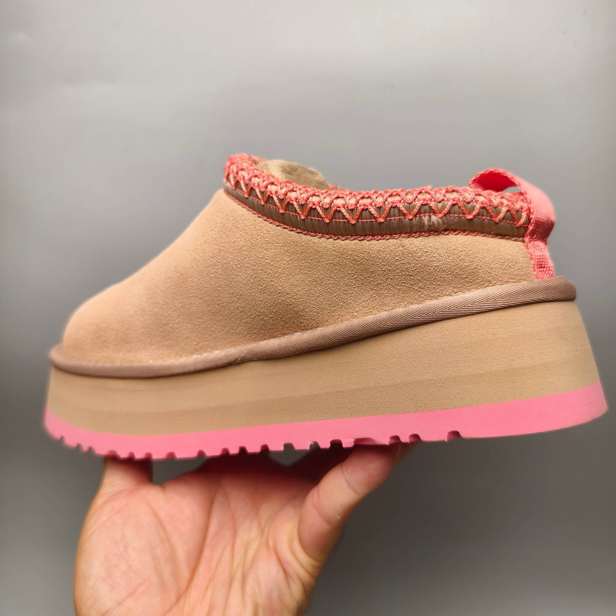 Pink Ethnic Style Chunky Platform Casual Shoes | In Stock