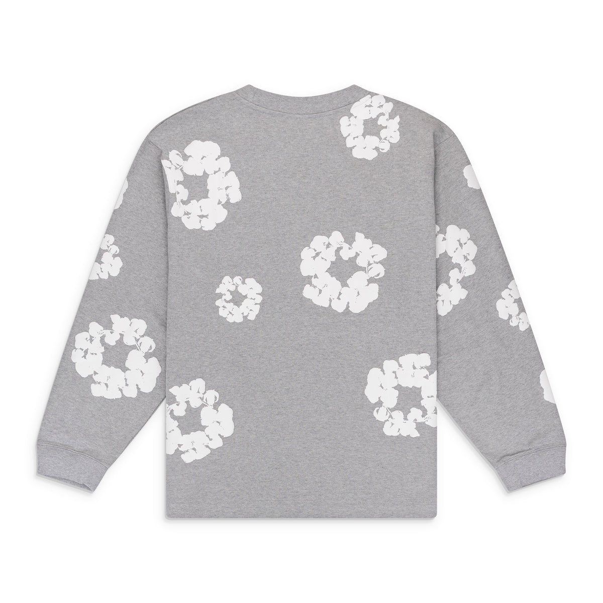 Grey Cotton Wreath Long Sleeve T-shirt