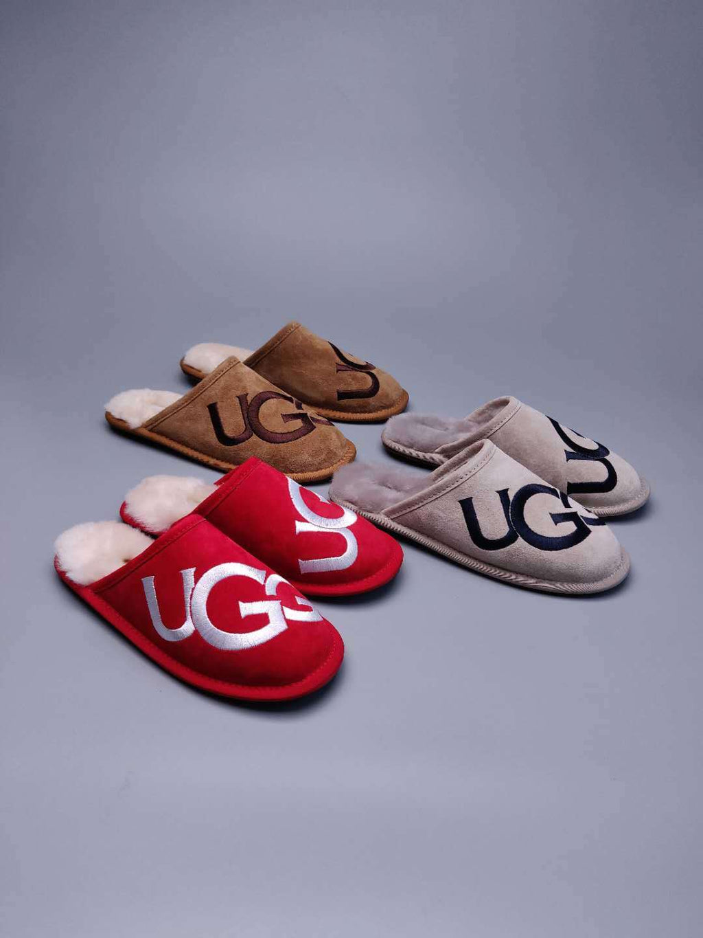 Chestnut Designer-Style Indoor Slippers | G Logo House Shoes – In Stock