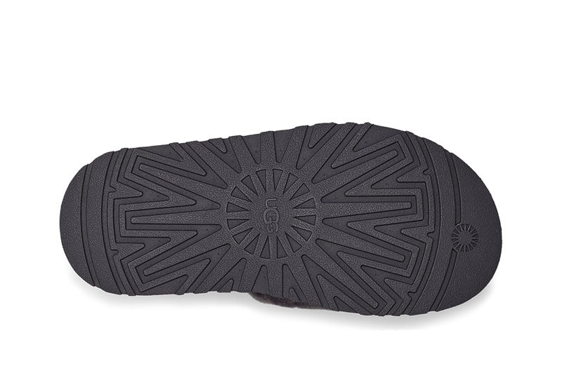 Grey Disco Fluffy Sandals | In Stock