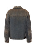 AMIRI Lea Bones zip-up denim jacket