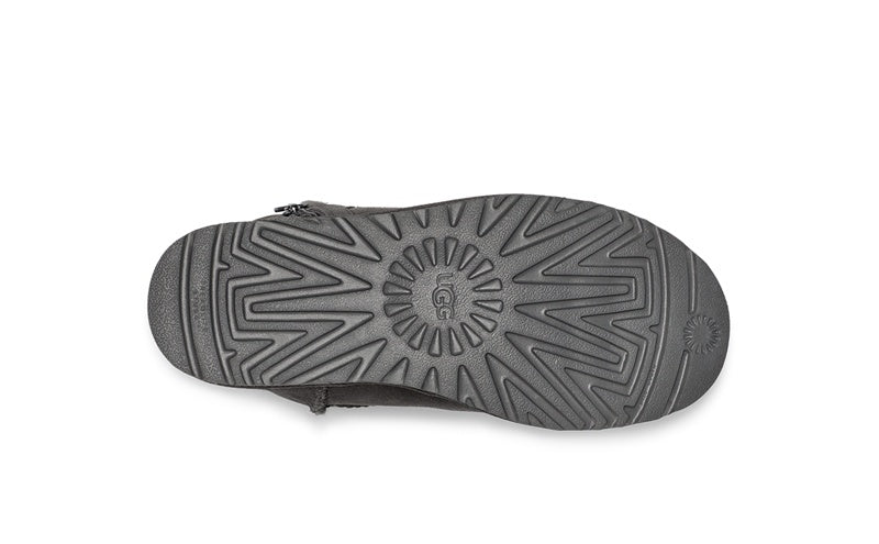 Grey Side Zip Ankle Boots | In Stock