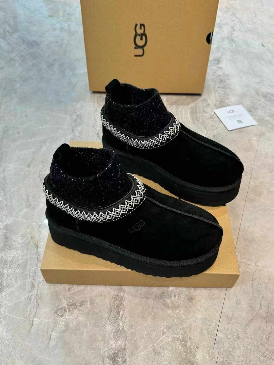 Ethnic Style Snow Boots with Wool Sock Cuff | Imported Suede & Fur-Lined – New Arrival