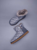 Grey Fabric-Textured Shoes | Statement Style – In Stock
