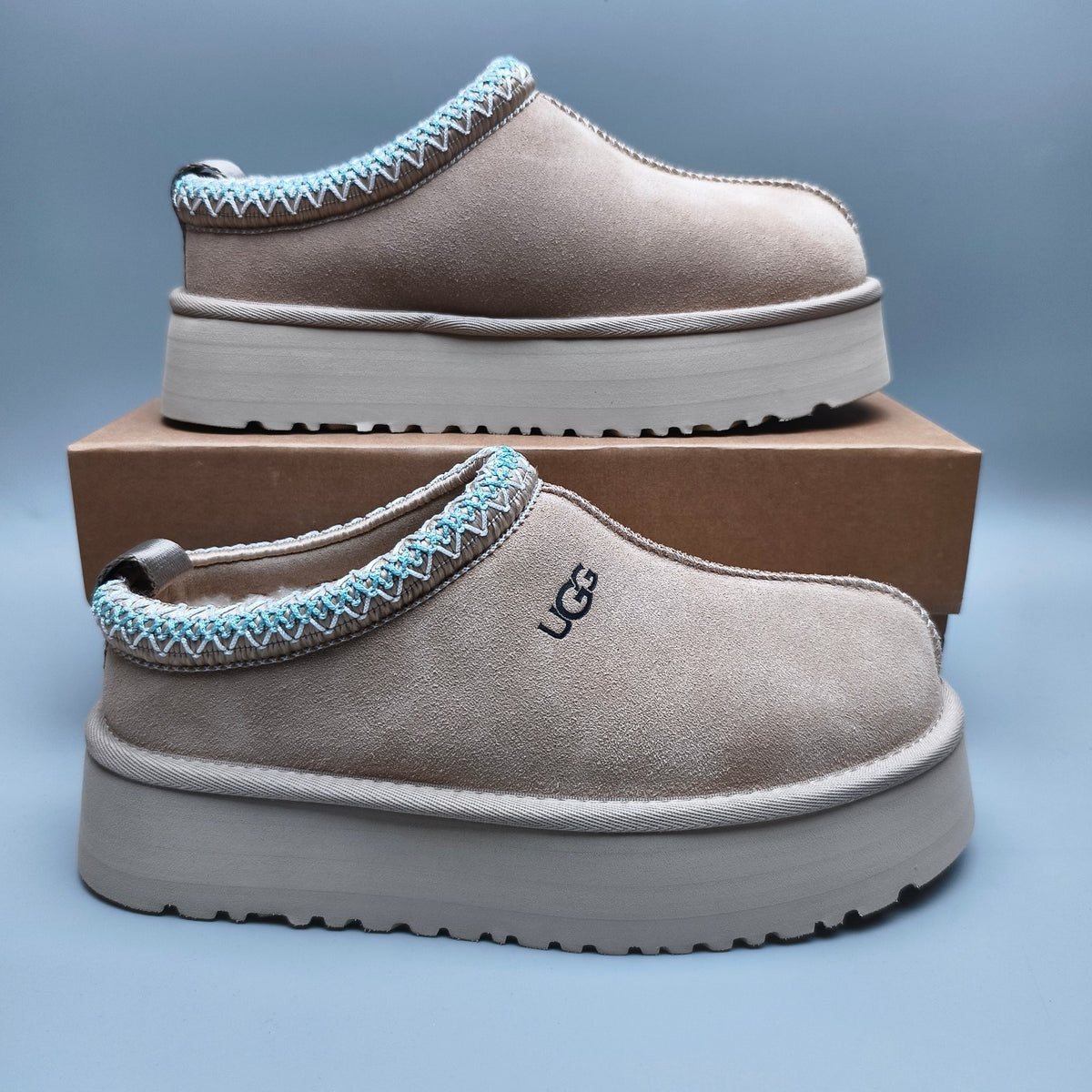 Beige Ethnic Style Chunky Platform Casual Shoes | In Stock
