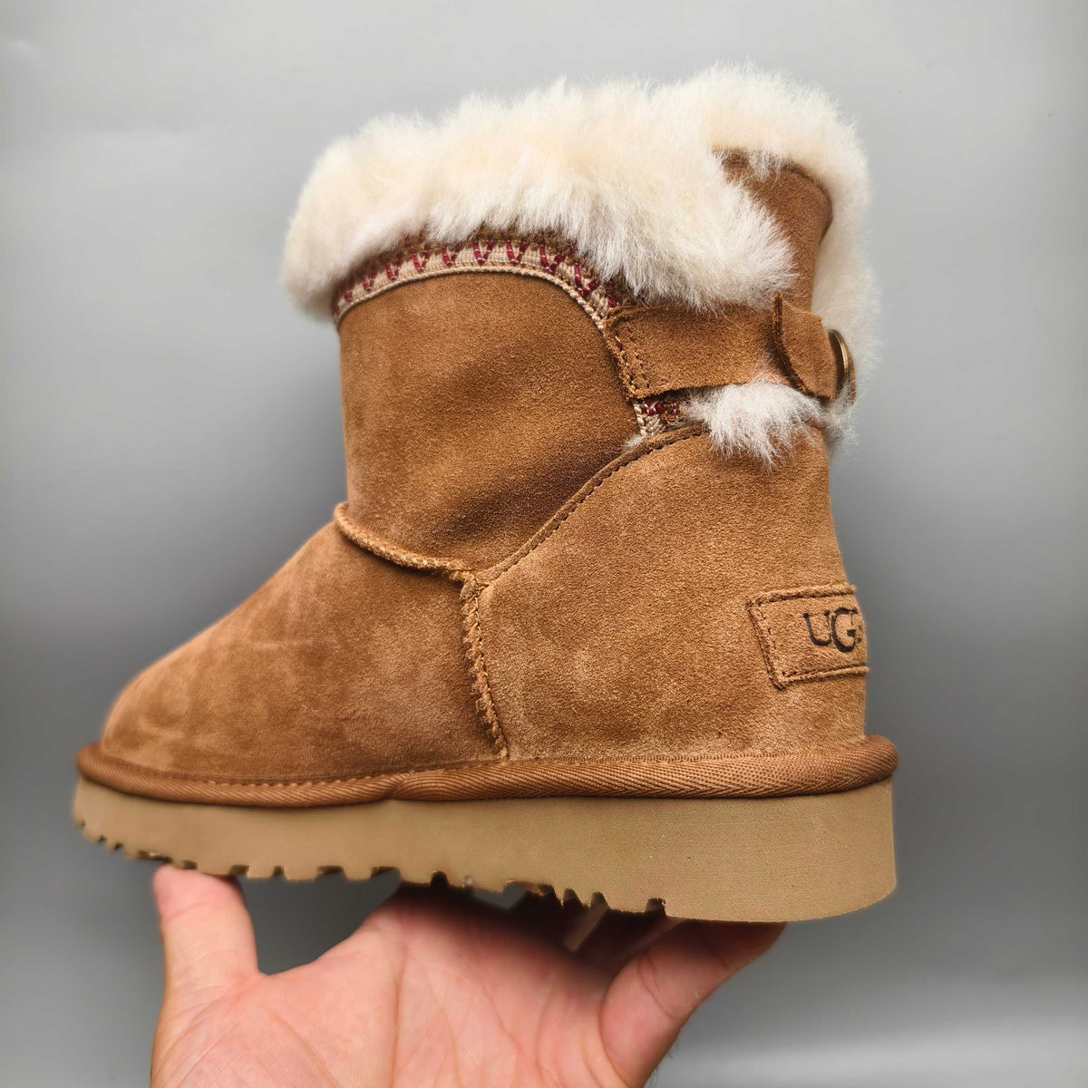 Chestnut Folk-Inspired Shoes | Back Buckle Strap – In Stock