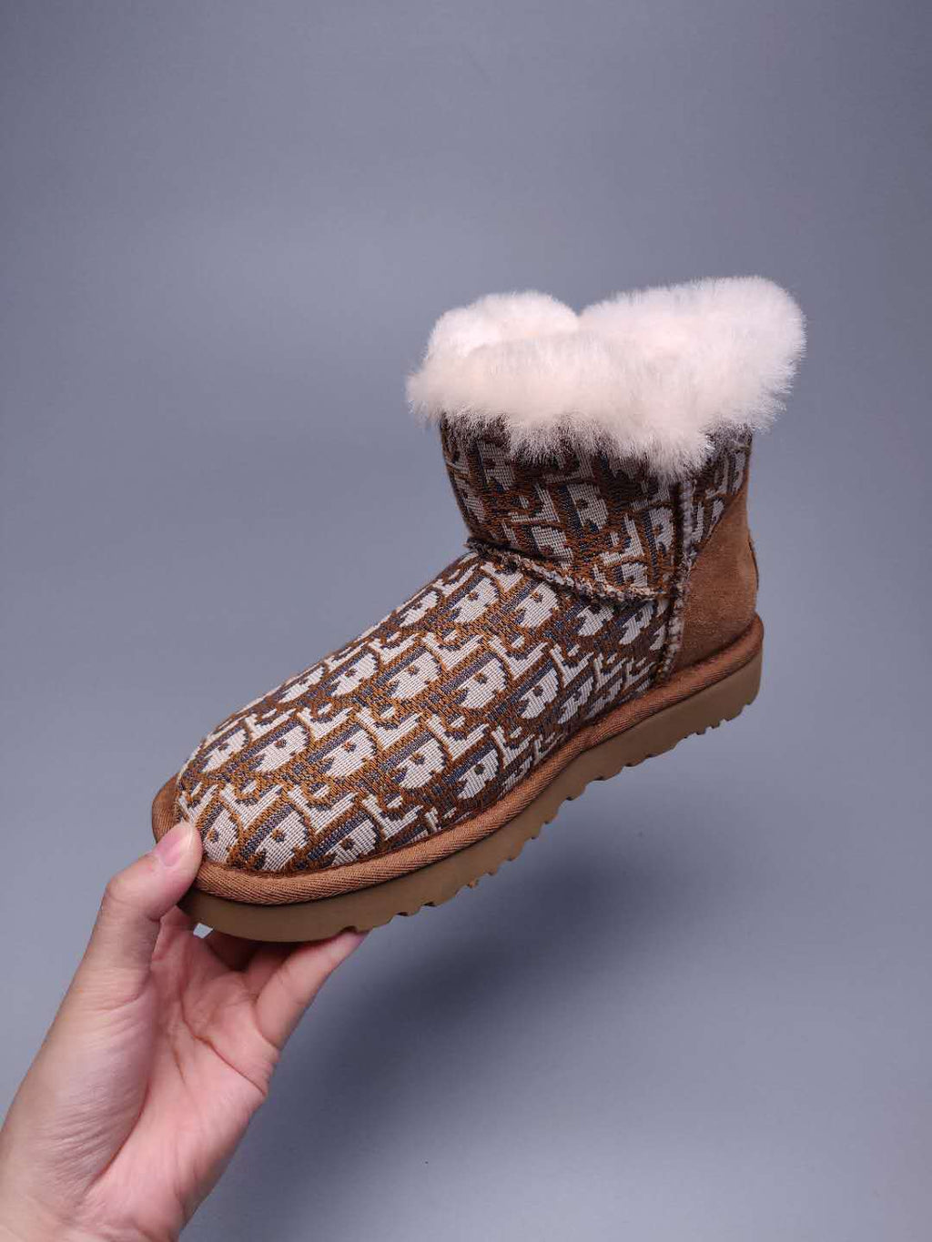 Chestnut Fabric-Textured Shoes | Statement Style – In Stock