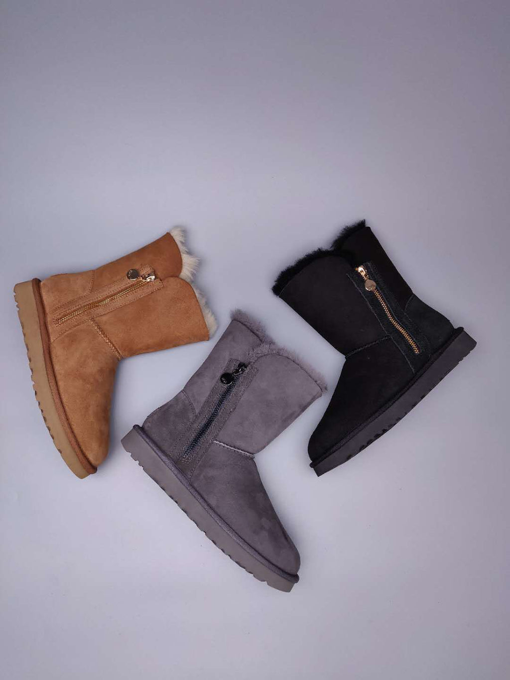 Chestnut Side Zip Mid-Calf Boots | In Stock