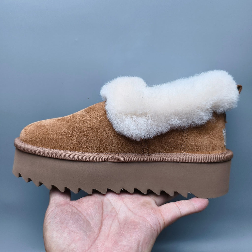 Chestnut Casual Shoes | Chunky Platform Style – In Stock