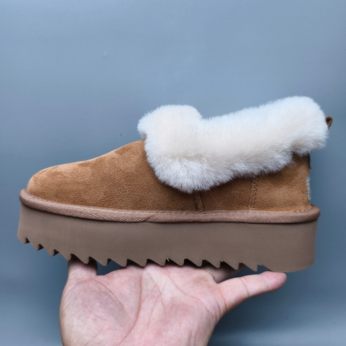 Chestnut Casual Shoes | Chunky Platform Style – In Stock