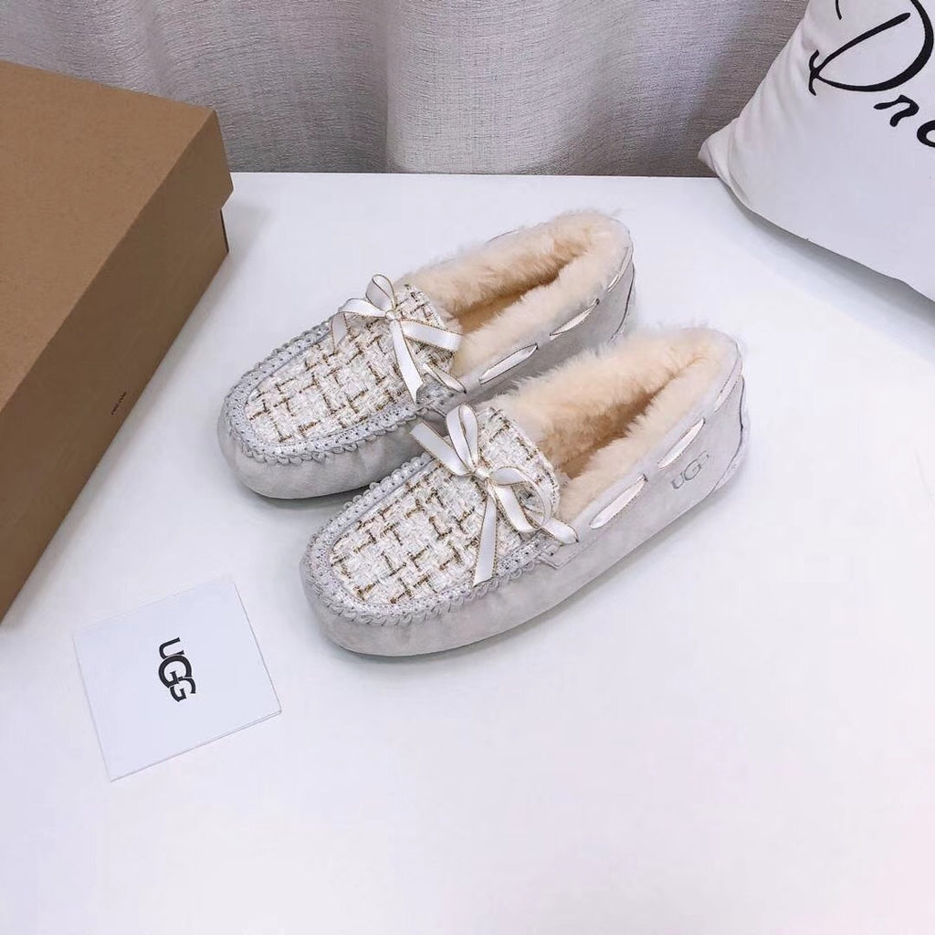 Pearl White Women's Driving Loafers | Elegant Chic Style