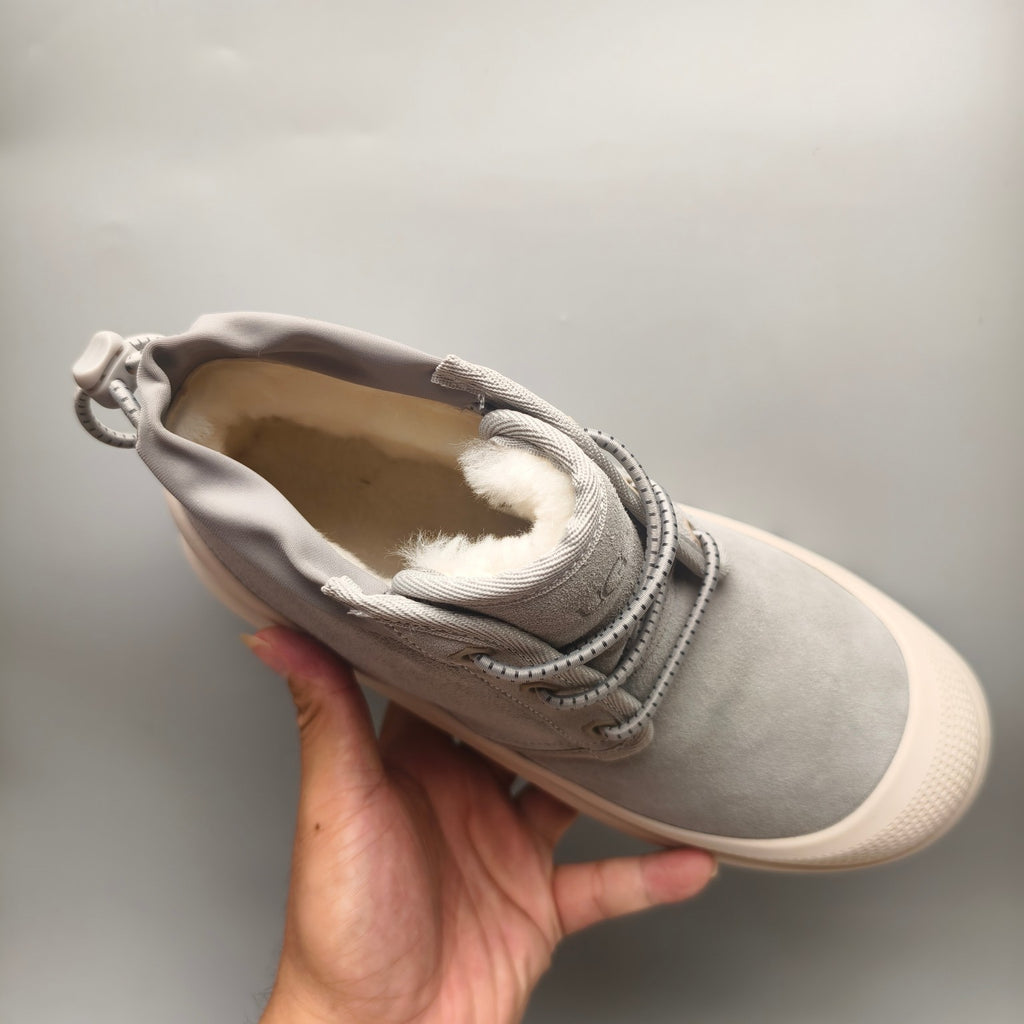 Light Grey Casual Shoes | High-Top Street Style – In Stock