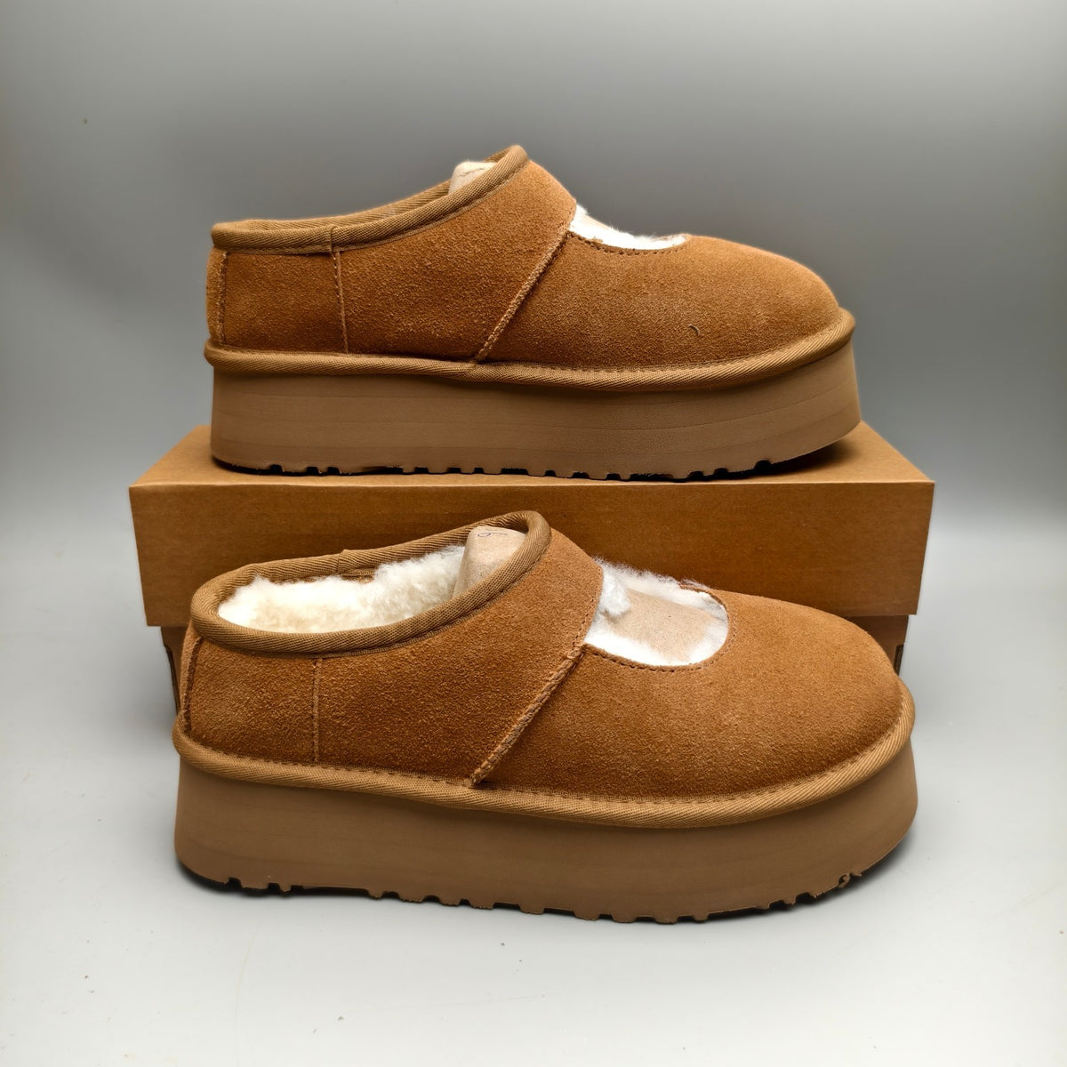 Chestnut Mary Jane Shoes | Chunky Platform Style – In Stock