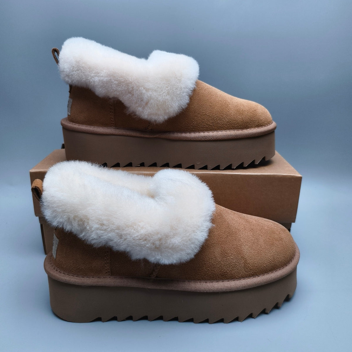 Chestnut Casual Shoes | Chunky Platform Style – In Stock