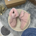 Pink Fur-Trim Lace-Up Ankle Boots | Cozy Winter Style – In Stock