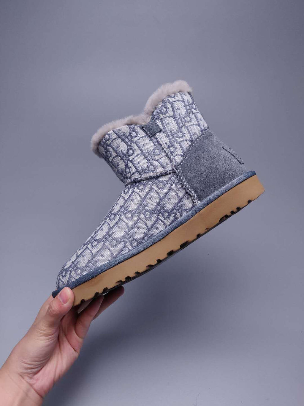 Grey Fabric-Textured Shoes | Statement Style – In Stock