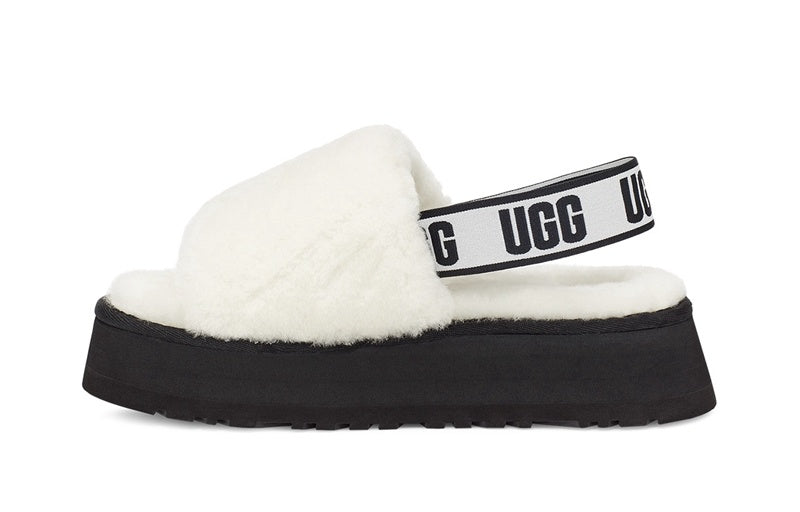White Disco Fluffy Sandals | In Stock