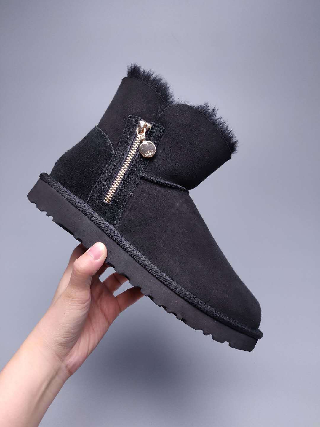 Black Side Zip Ankle Boots | In Stock