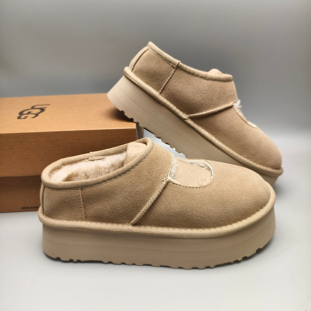 Sand Mary Jane Shoes | Chunky Platform Style – In Stock