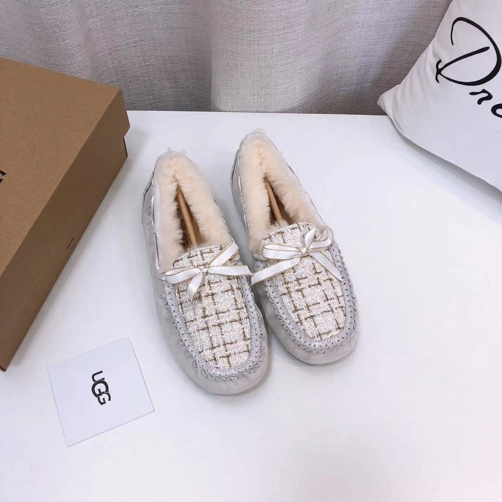 Pearl White Women's Driving Loafers | Elegant Chic Style