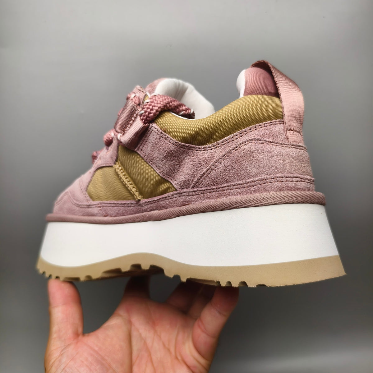 Pink Chunky Dad Sneakers | Lace-Up Casual Style – In Stock