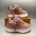 Pink Chunky Dad Sneakers | Lace-Up Casual Style – In Stock