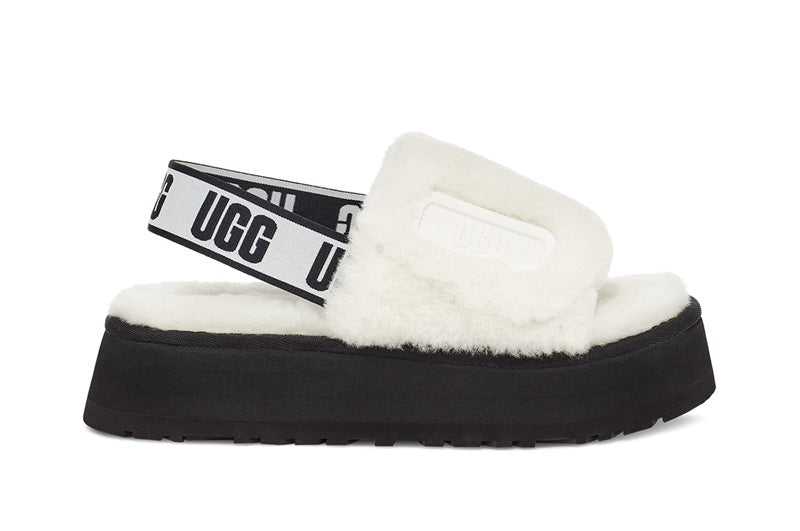 White Disco Fluffy Sandals | In Stock