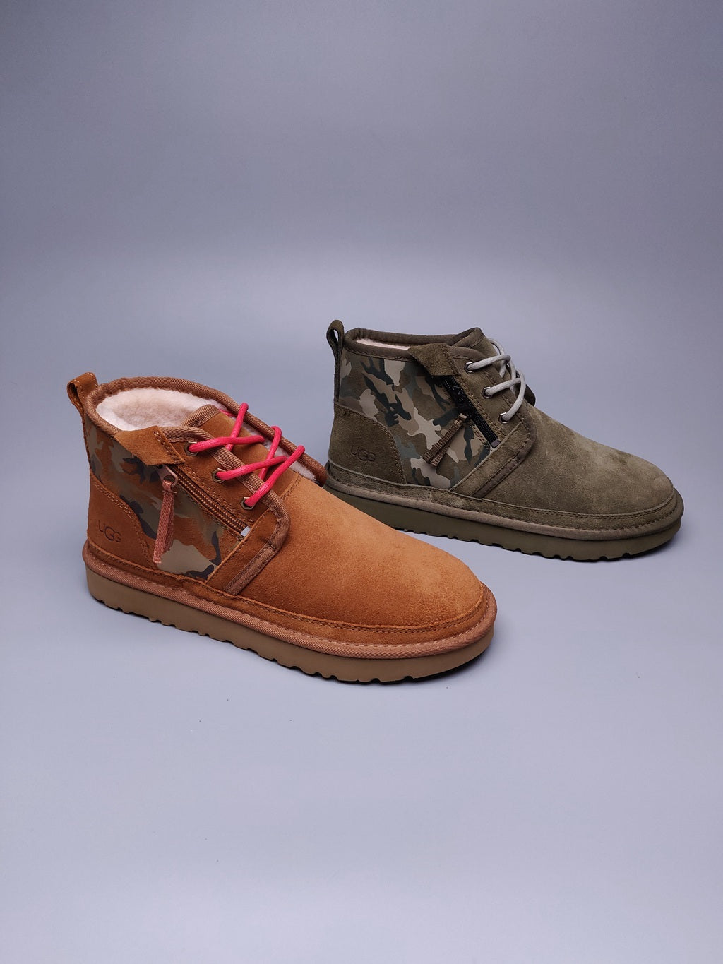 Army Green Men's Shoes | Colorblock Camo Style – In Stock