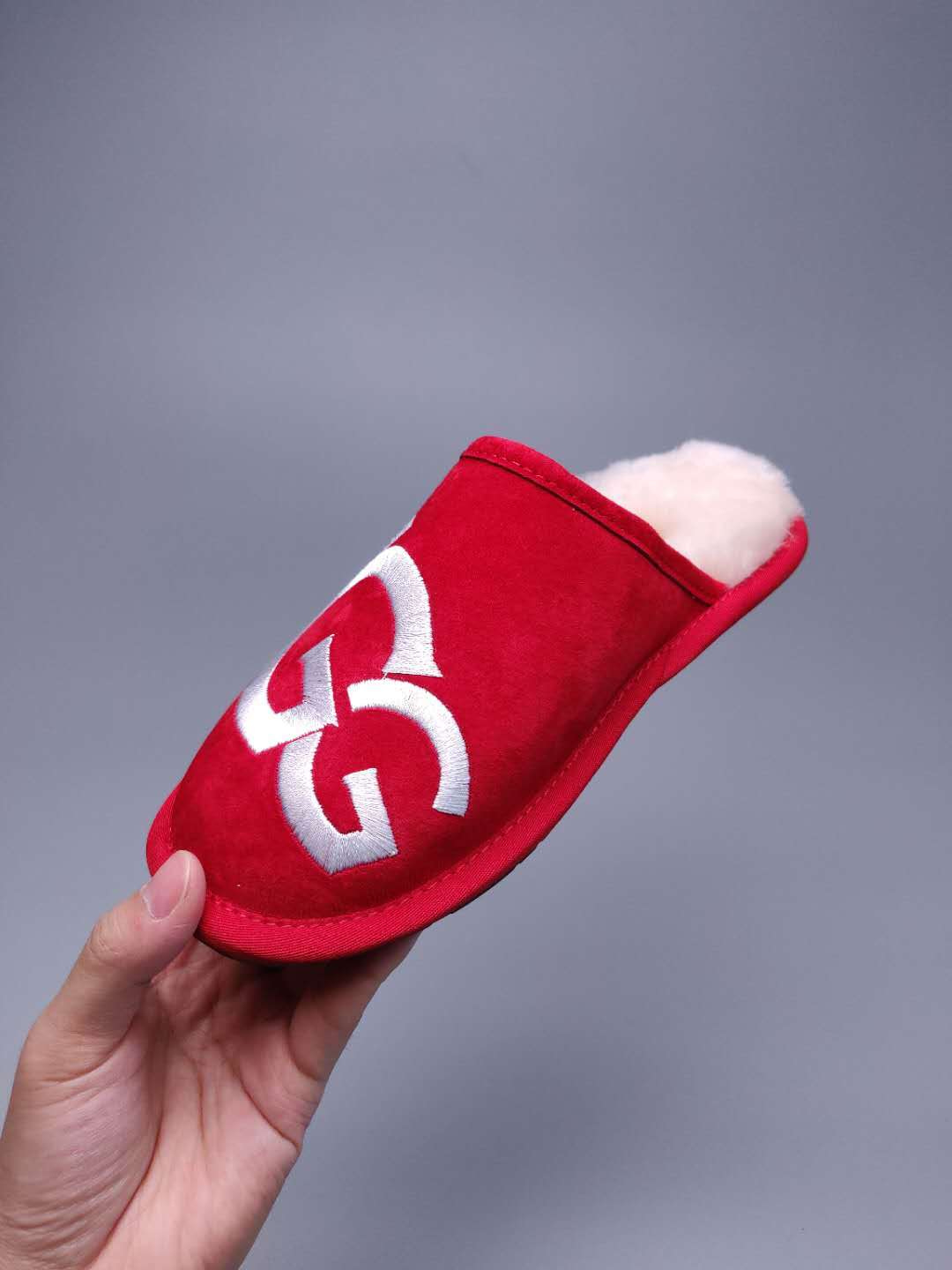 Red Designer-Style Indoor Slippers | G Logo House Shoes – In Stock