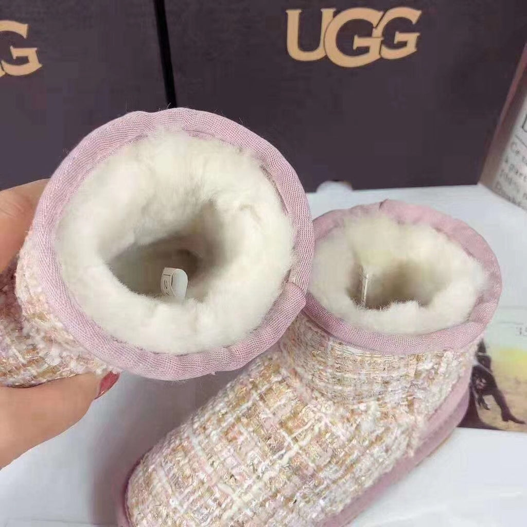 Chic Pink Kids' Snow Boots | Elegant Winter Style
