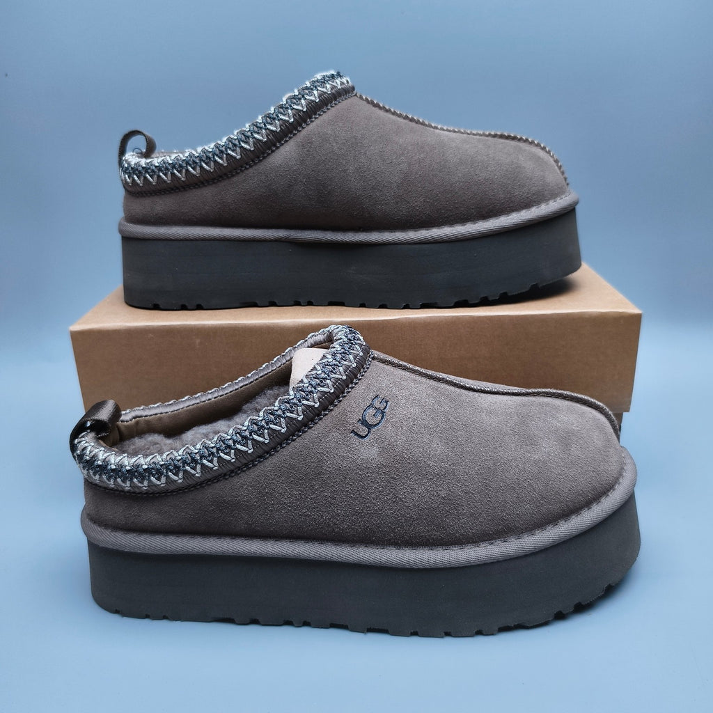 Walnut Ethnic Style Chunky Platform Casual Shoes | In Stock
