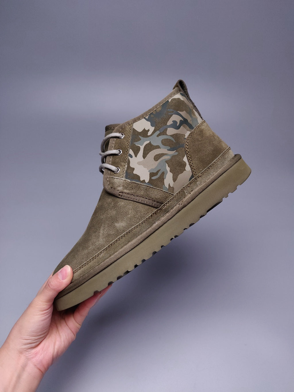 Army Green Men's Shoes | Colorblock Camo Style – In Stock