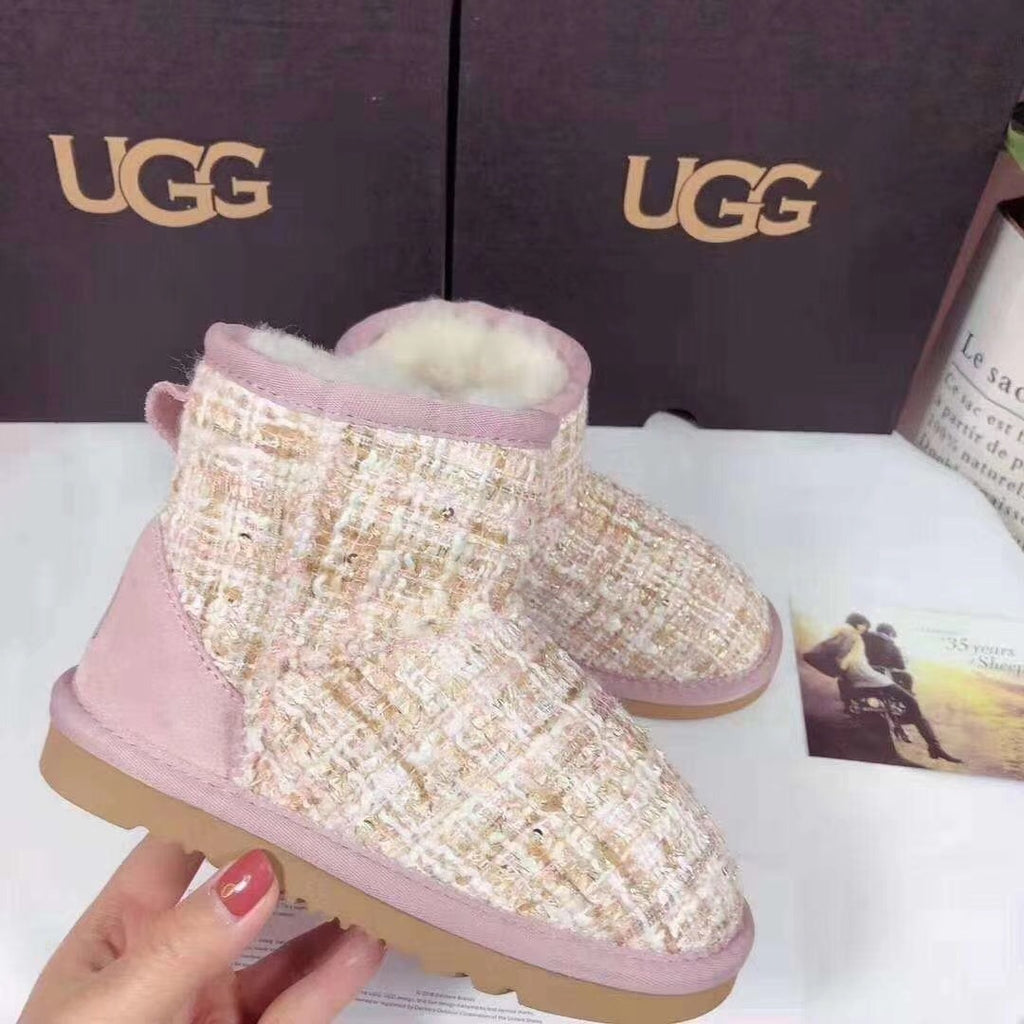 Chic Pink Kids' Snow Boots | Elegant Winter Style