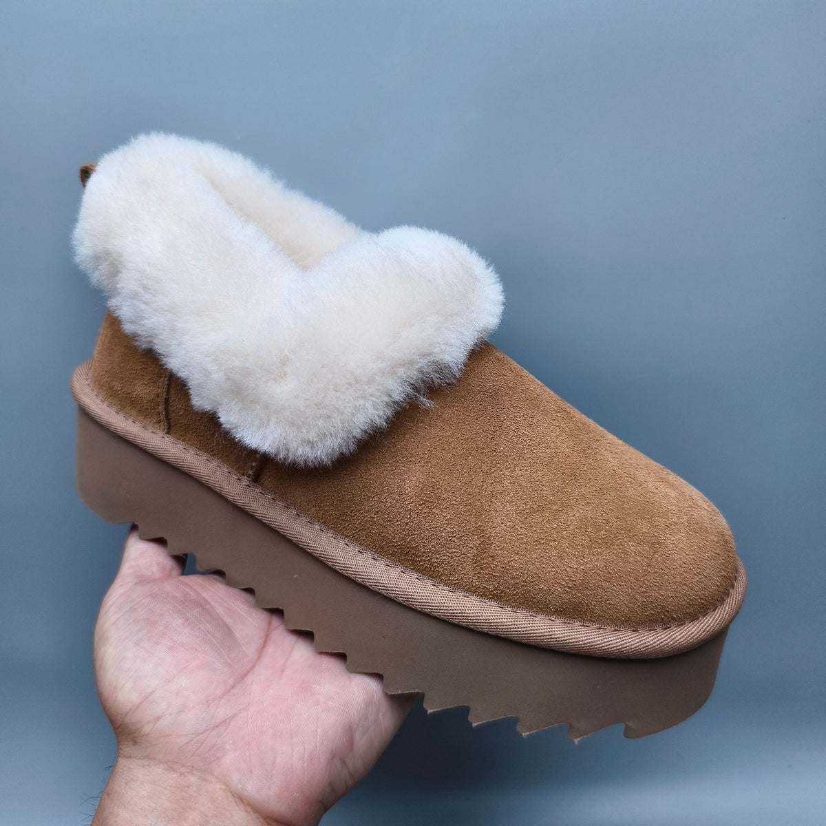 Chestnut Casual Shoes | Chunky Platform Style – In Stock