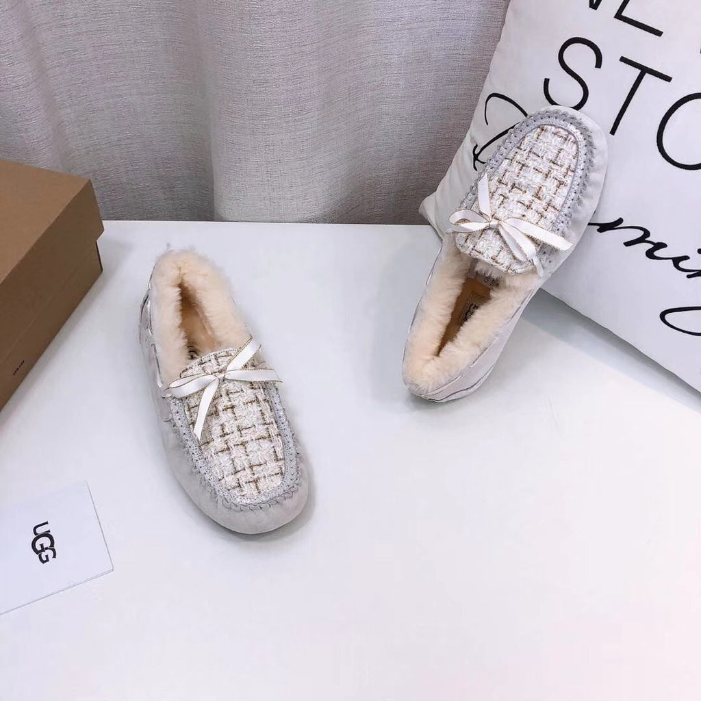 Pearl White Women's Driving Loafers | Elegant Chic Style