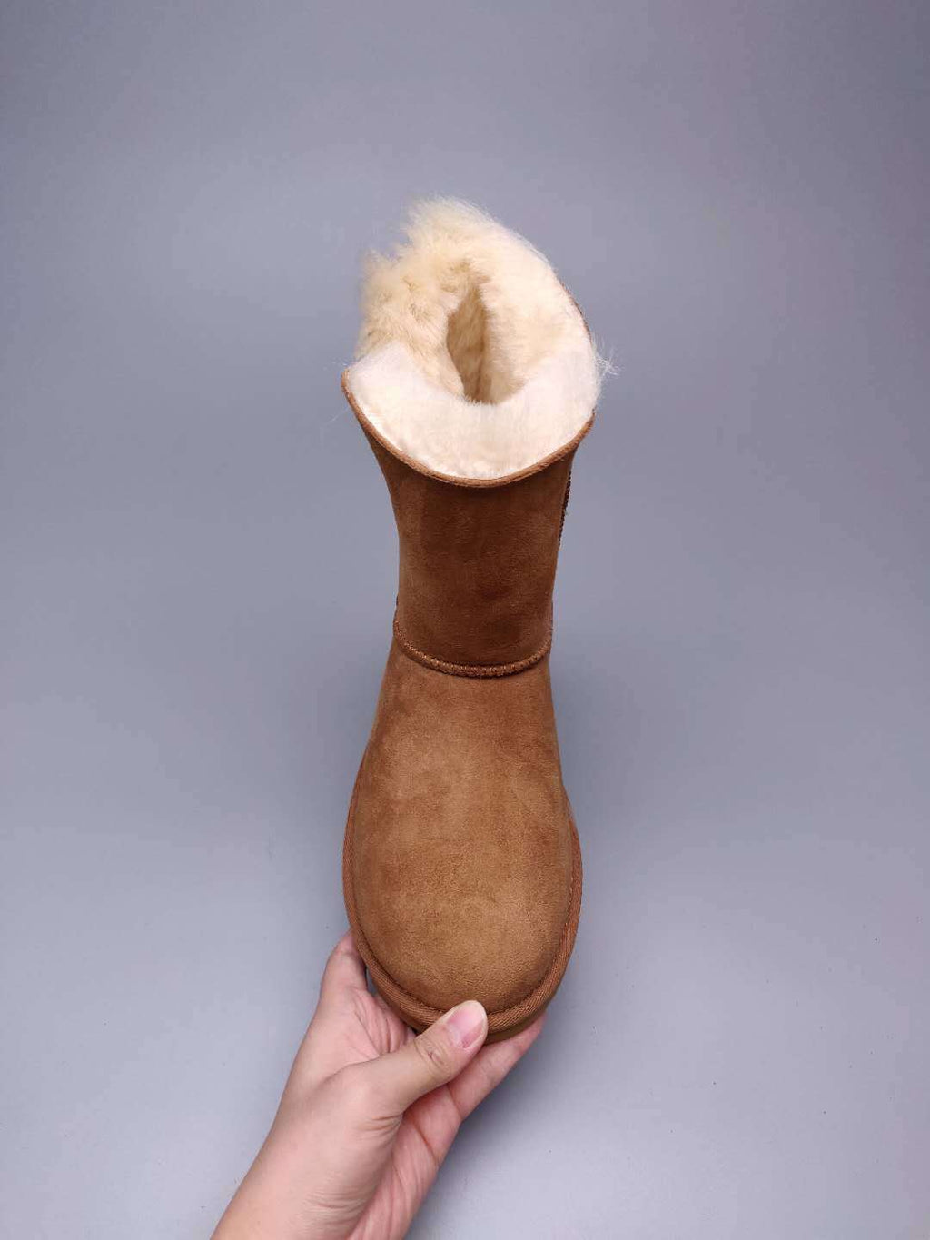 Chestnut Side Zip Mid-Calf Boots | In Stock