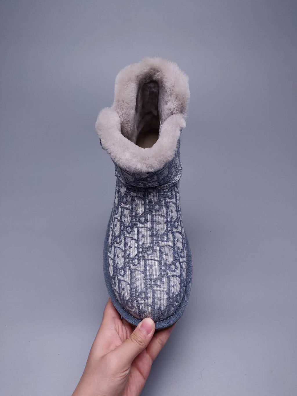 Grey Fabric-Textured Shoes | Statement Style – In Stock