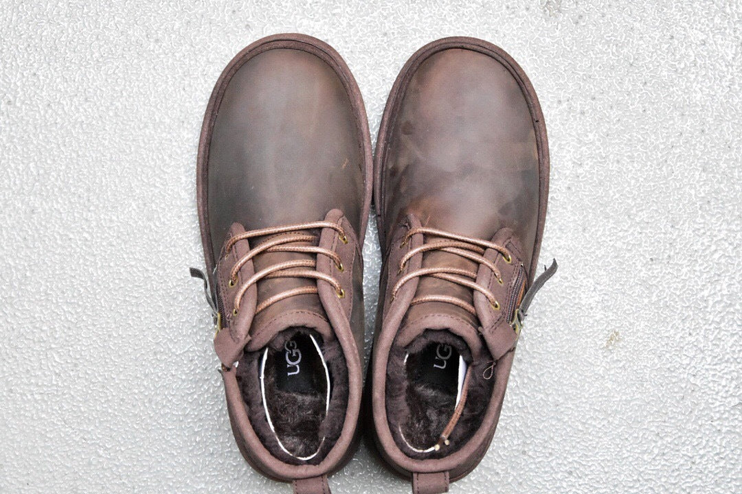 Men's Crazy Horse Leather Shoes | 3883 Zip-Up Edition