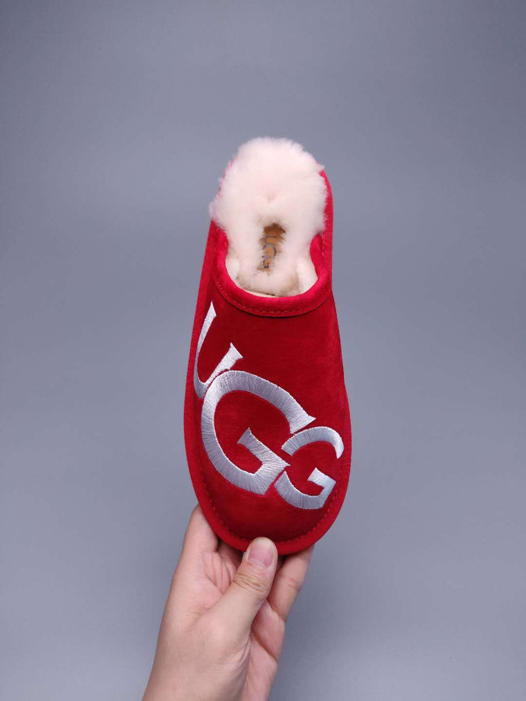 Red Designer-Style Indoor Slippers | G Logo House Shoes – In Stock